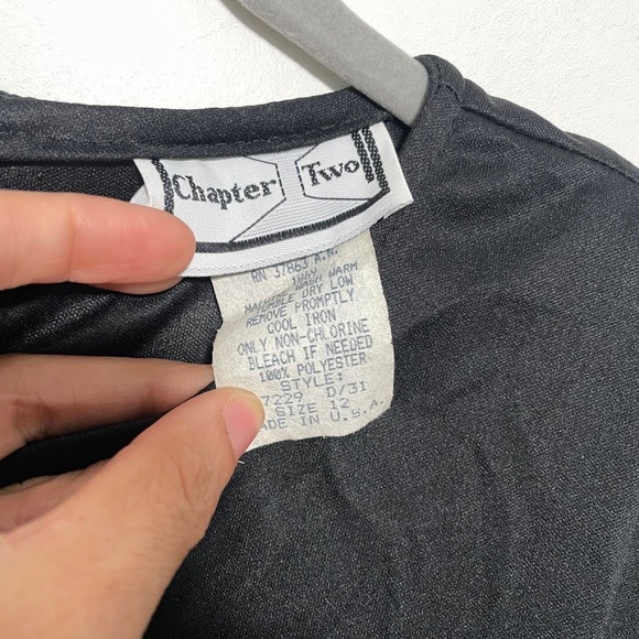 Vintage Black Belted Sleeve Dress CHAPTER TWO - Picture 3 of 3